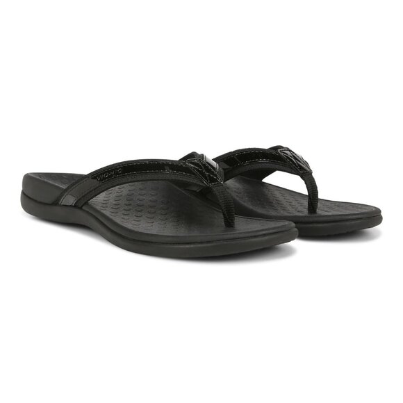 Vionic   Women's   TIDE   II   Toe   Post   Black   Flip   Flop   Sandals - Picture 11 of 12